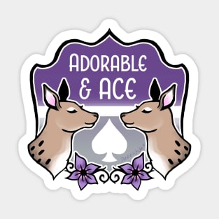 Adorable and ace Sticker